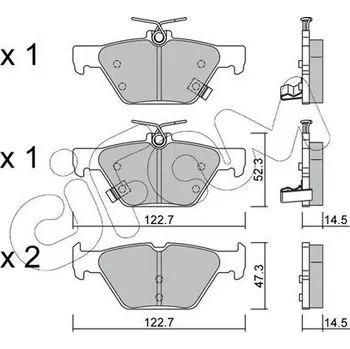 Brzdová destička Sada brzdových destiček, kotoučová brzda CIFAM 822-1087-0