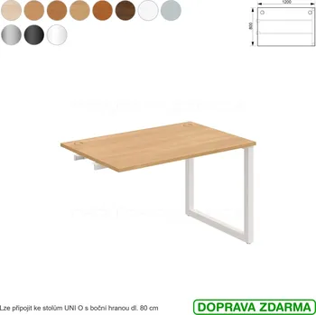 Psací stůl US O 1200 R Hobis UNI - Stůl řetězící 120 x 80