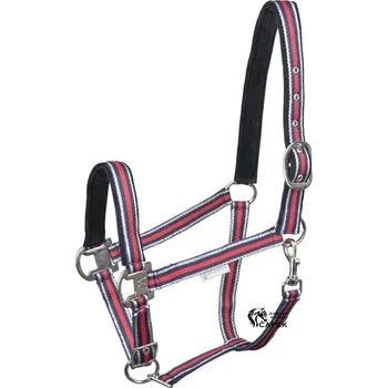 Ohlávka Waldhausen -SHINE- - Tmavě modrá/Červená - Cob