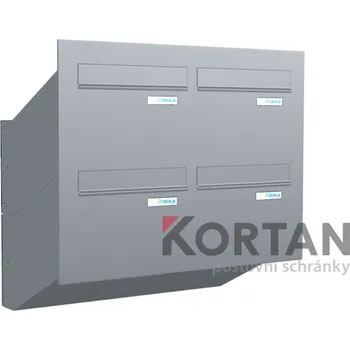 Poštovní schránka Poštovní schránka D-24 - pro zazdění s čelní deskou - lakovaná RAL 8011 - oříšková hnědá