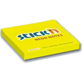 Samolepící bloček Bloček 76x76 Neonový žlutý 100l Stick