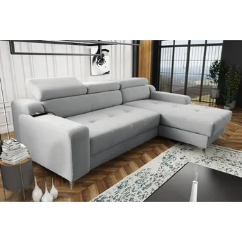 Obývací stěna Sedací souprava Darina Premium P světle šedá