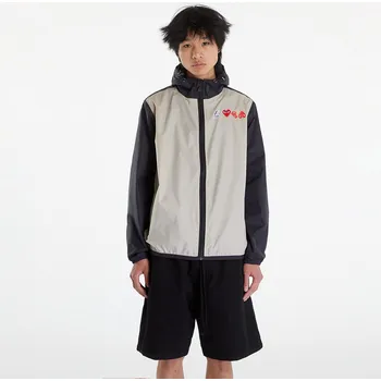 Bunda Comme des Garçons PLAY x K-Way Claude Contrast Jacket UNISEX Beige Grey/ Black XXL