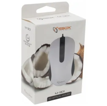 Myš Sbox Optical Mouse M-901 white