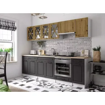 Kuchyňská linka Kuchyňská linka Gréta 260 artisan/grafit MAT - doprava zdarma - SLEVA 3% s kodem radost25