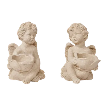 Zahradní dekorace ZahradniDekorace zahradní sochy - Andílek na svíčku sedící - pravý, výška 12 cm, 0,4 kg