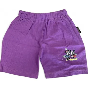 Chlapecké kraťasy Dívčí plátěné kraťasy, velikost 104/110, Barva Fialová, Složení materiálu 100% Bavlna