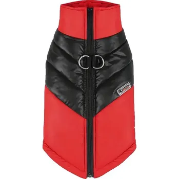 Obleček pro psa Vesta pro psy s černým pruhem (červená) Velikost: L