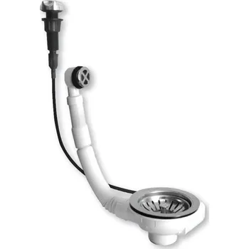 Sifon Sifonová vpusť 35 s ovládáním+přepad kulatý(22mm) boční (d115x6/4) Plast Brno EDVA301