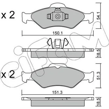 Brzdová destička Sada brzdových destiček, kotoučová brzda CIFAM 822-315-0