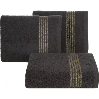 Ručník BAVLNĚNÝ RUČNÍK LILA 30X50 CM ČERNÁ