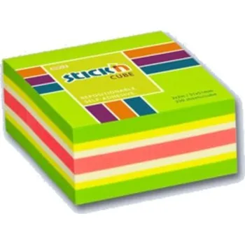 Samolepící bloček Bloček 51x51 Neonový 4-barev 250l Stick