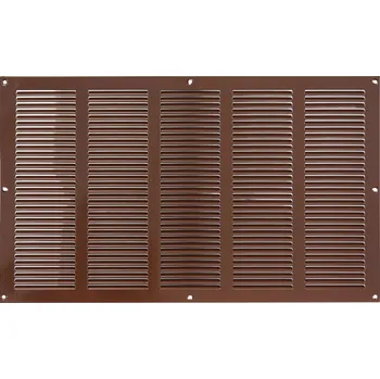 Ventishop KVMh 500x300 kovová hranatá větrací mřížka se síťkou, hnědá