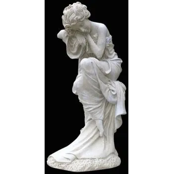 Zahradní dekorace ZahradniDekorace zahradní sochy - Žena na pařezu, výška 40 cm, 6,3 kg