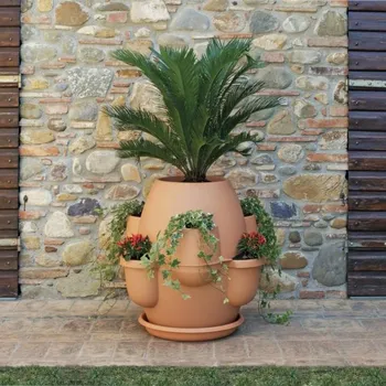 Květináč Velký okrasný květináč petržák OASI terakota