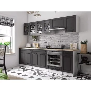 Kuchyňská linka Kuchyňská Linka Gréta 260 tmavě šedá MAT - doprava zdarma - SLEVA 3% s kodem radost25