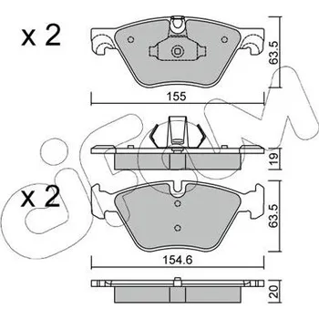 Auto-moto Sada brzdových destiček, kotoučová brzda CIFAM 822-917-0