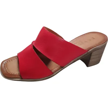 Dámské pantofle Obutex Dámské kožené pantofle Rovigo SK323004 červené Velikost: 37