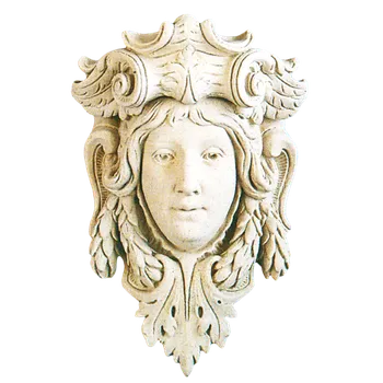 Zahradní altán ZahradniDekorace fasádní a stavební prvky - Konzole-hlava secesní 15 kg, výška 49 cm