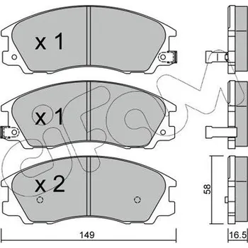 Auto-moto Sada brzdových destiček, kotoučová brzda CIFAM 822-506-0