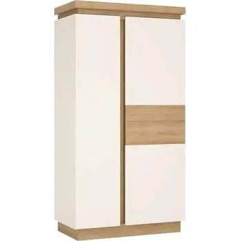 Obývací stěna Skříň LEONARDO LYOS01 - dub riviera / bílá - doprava zdarma - SLEVA 3% s kodem radost25