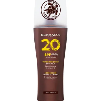 Přípravek na opalování Dermacol Sun Water Resistant mléko na opalování ve spreji SPF20 200 ml