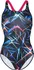 Dámské plavky Arena Swim Pro Back Allover Black/Multi/Freak Rose