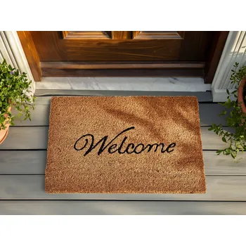 Rohožka Rohožka z kokosového vlákna přírodní protiskluzová vnitřní stylový doplněk moderní Beliani