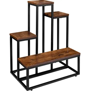 Stojan na květiny Květinový stojan ANTIRES hnědý/černý