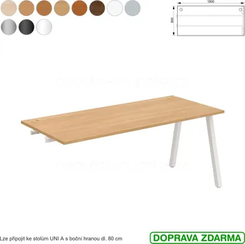 Psací stůl US A 1800 R Hobis UNI - Stůl řetězící 180 x 80
