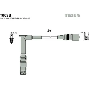 Zapalovací kabel Sada kabelů pro zapalování TESLA T009B