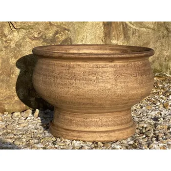 Zahradní dekorace ZahradniDekorace venkovní keramické květináče - váza III, výška 35,5cm ODSTÍN-GLAZURA: 1.STANDARD-starohnědá-SH