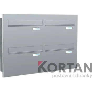 Poštovní schránka Poštovní schránka typu A (370x220x100) - do dveřního panelu - lakovaná RAL 8011 - oříšková hnědá