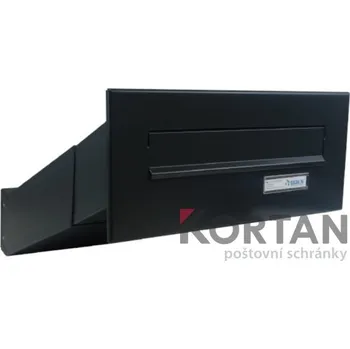 Poštovní schránka 1x poštovní schránka D-042 k zazdění do sloupku + čelní deska se jmenovkou ČD-1 RAL 9005 - černá