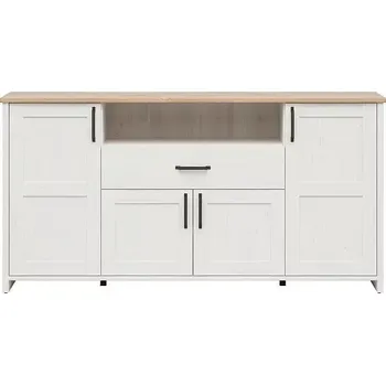 Komoda Komoda LOKSA KOM4D1S, borovice bílá anderson - SLEVA 3% s kodem radost25