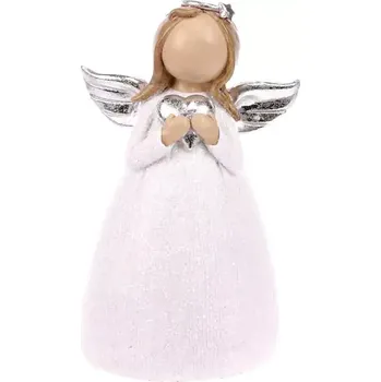 Vánoční dekorace Anděl držící srdce ZD1131-WH - SLEVA 3% s kodem radost25