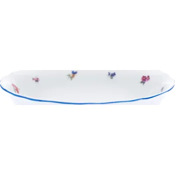 Český porcelán, a.s., Dubí Mísa kompotová, 23 cm, rakouská házenka, porcelán Dubí
