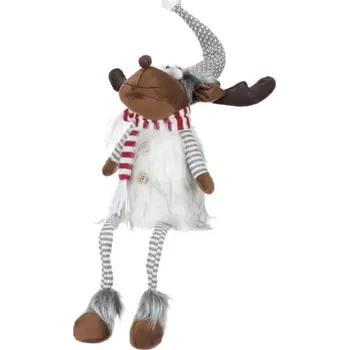 Vánoční dekorace Sob látkový, visící nohy ANE9628 - SLEVA 3% s kodem radost25