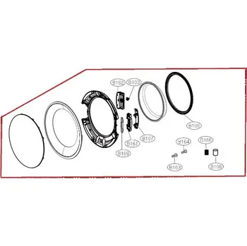 ADC76086408 - Komplet dveří pro sušičku LG