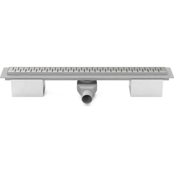 Lineární plastový žlab 950 mm, medium lesk s bočním odtokem D 50 a otočným sifonem