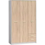 BRW Skříň Nepo SZF3D2S Dub sonoma - SLEVA 3% s kodem radost25