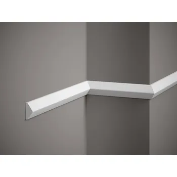 Podlahová lišta Mardom Decor Nástěnná lišta – HLADKÁ, tvrdý plast PolyForce (HD Polymer), základní bílý nátěr (přetíratelný), 40 x 19 x 2000 mm