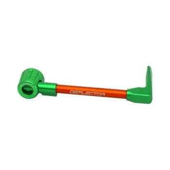 Lever guard ACCOSSATO with orange hose and joint right, aluminium DE001-044-TD-16