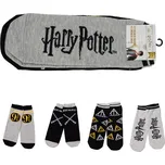 Ponožky HARRY POTTER šedo-černé, 4 páry - různé velikosti Velikost: 43 - 46
