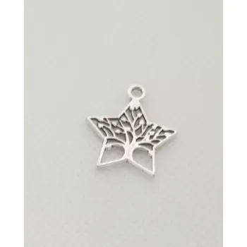 Přívěsek Přívěsek kovový - strom života (hvězda) (21x21mm)