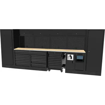 SP Tools Sestava dílenského nábytku SPT USA - SPUSS212 Pracovní deska:: dřevěná