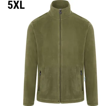 Pánská mikina G.Gastro KARLOWSKY | Pánská pracovní fleecová bunda Warm-Up - mechově zelená - velikost: 5XL