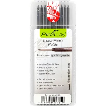 Mechanická tužka PICA sada 2B vodourozpustných grafitových tuh pro všechny povrchy