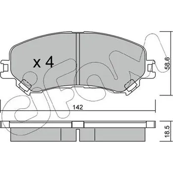 Brzdový systém Sada brzdových destiček, kotoučová brzda CIFAM 822-1111-0