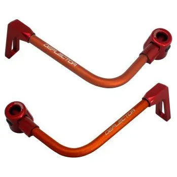 Lever guard ACCOSSATO with orange hose and joint right + left , aluminium DE003-042-TP-16